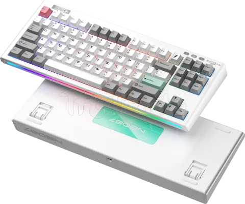 Photo de Clavier Gamer sans fil mécanique (BSON Lavender) 1stPlayer Neo87 RGB (Blanc)