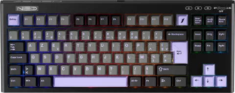 Photo de Clavier Gamer sans fil mécanique (BSON Lavender) 1stPlayer Neo87 RGB (Noir)