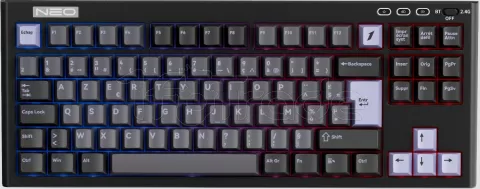 Photo de Clavier Gamer sans fil mécanique (BSON Lavender) 1stPlayer Neo87 RGB (Noir/violet)