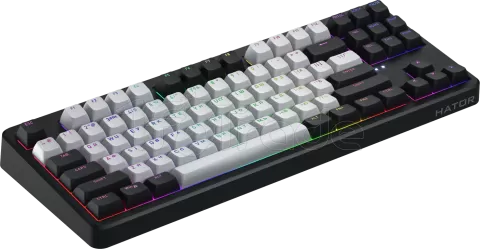 Photo de Clavier Gamer sans fil mécanique (Hator Aurum Linear) Hator Rockfall 3 TKL RGB (Noir)