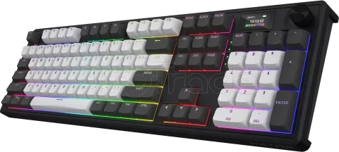 Photo de Clavier Gamer sans fil mécanique (Hator Aurum Linear) Hator Skyfall 100 Pro RGB (Noir/Blanc)