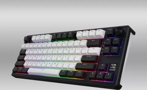 Photo de Clavier Gamer sans fil mécanique (Hator Aurum Linear) Hator Skyfall 80 Mag Ultima 8K TKL RGB (Noir)