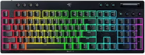 Photo de Clavier Gamer sans fil mécanique (Razer Orange) Razer BlackWidow V4 X Tenkeyless HyperSpeed RGB (Noir)