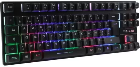 Photo de Clavier Gamer sans fil The G-Lab Keyz Caesium TKL RGB (Noir)