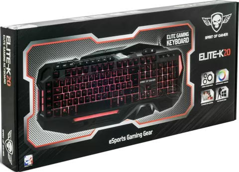 Photo de Clavier Gamer Spirit of Gamer Elite-K20 RGB (Noir)