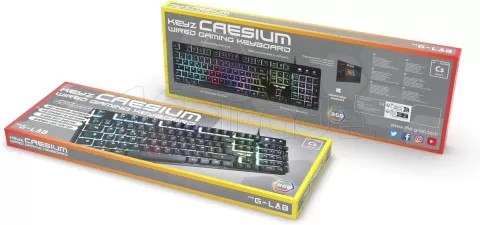 Photo de Clavier Gamer The G-Lab Keyz Caesium RGB (Noir)