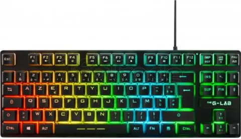 Photo de Clavier Gamer The G-Lab Keyz Caesium TKL RGB (Noir)