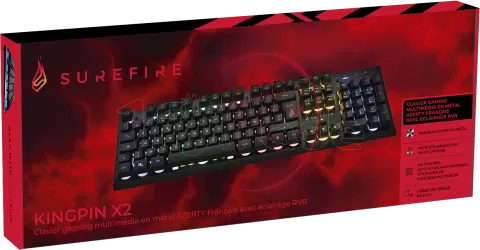 Photo de Clavier Gamer Verbatim SureFire KingPin X2 RGB (Noir)