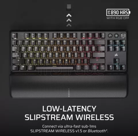 Photo de Clavier gaming mécanique Corsair K70 CORE TKL WIRELESS RGB