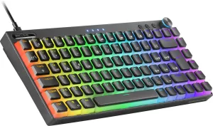 Clavier Gamer sans fil Bluetooth mécanique (Red Low Profile) Spirit of Gamer  Xpert K1300 RGB (Argent) pour professionnel, 1fotrade Grossiste informatique