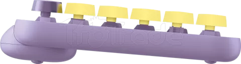 Photo de Clavier sans fil Bluetooth mécanique (Tactical Brown) Logitech Pop Keys (Violet/Vert)