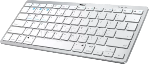 Photo de Clavier sans fil Bluetooth Trust Nado (Blanc/Argent)