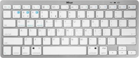 Photo de Clavier sans fil Bluetooth Trust Nado (Blanc/Argent)
