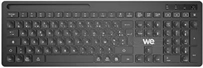 Photo de Clavier sans fil Bluetooth We support téléphone intégré (Noir)
