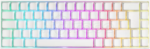 Photo de Clavier sans fil Gamer mécanique (Kailh Red) Deltaco WK95 RGB (Blanc)