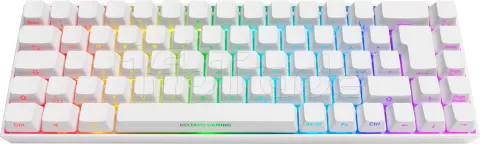 Photo de Clavier sans fil Gamer mécanique (Kailh Red) Deltaco WK95 RGB (Blanc)