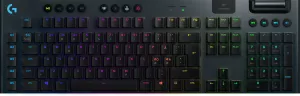 Photo de Clavier sans fil Gamer mécanique (Logitech GL Tactile Brown ) Logitech G915 Lightspeed RGB (Noir)