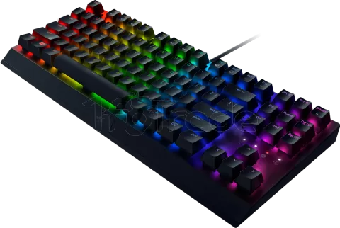 Photo de Clavier sans fil Gamer mécanique (Razer Green) Razer BlackWidow V3 Tenkeyless RGB (Noir)