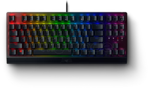 Photo de Clavier sans fil Gamer mécanique (Razer Green) Razer BlackWidow V3 Tenkeyless RGB (Noir)