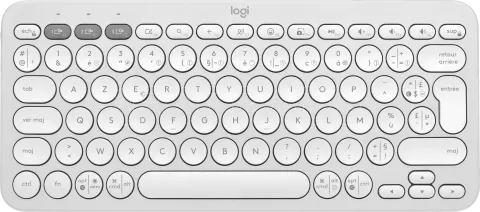 Photo de Clavier sans fil Logitech Pebble Keys 2 K380S (Blanc)