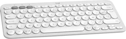 Photo de Clavier sans fil Logitech Pebble Keys 2 K380S (Blanc)