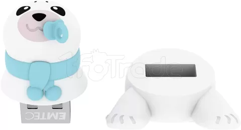 Photo de Clé USB 2.0 Emtec M334 Bébé Phoque - 16Go (Blanc)