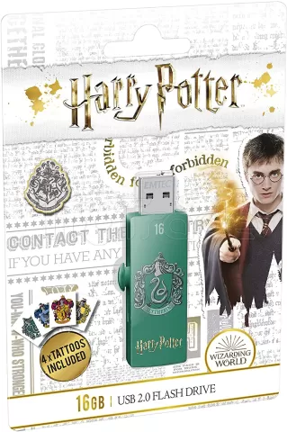 Photo de Clé USB 2.0 Emtec M730 Harry Potter Serpentard - 16Go (Vert)