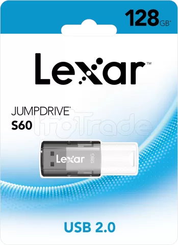 Photo de Clé USB 2.0 Lexar JumpDrive S60 - 128Go (Gris)