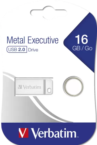 Photo de Clé USB 2.0 Verbatim Metal Executive - 16Go (Argent)