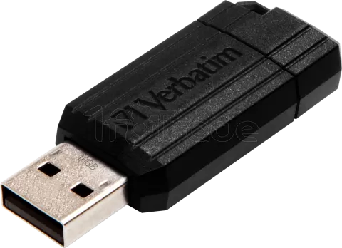 Photo de Clé USB 2.0 Verbatim PinStripe - 128Go (Noir)
