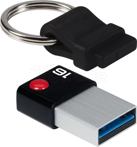 Photo de Clé USB 3.0 Emtec T100 Nano Ring - 16Go (Noir)