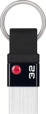 Photo de Clé USB 3.0 Emtec T100 Nano Ring - 32Go (Noir)