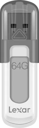 Photo de Clé USB 3.0 Lexar JumpDrive V100 - 64Go (Gris)