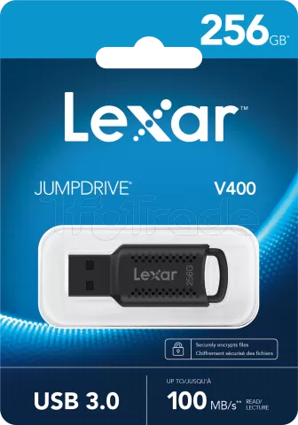 Photo de Clé USB 3.0 Lexar JumpDrive V400 - 256Go (Noir)