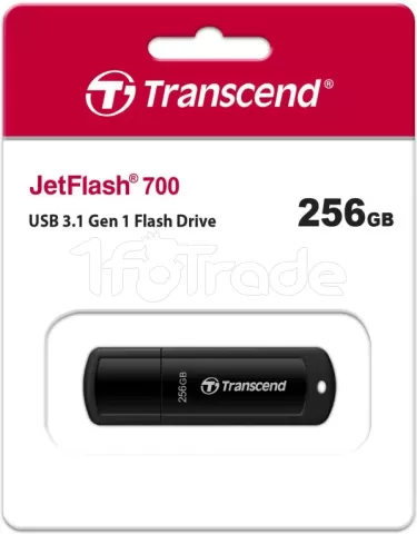 Photo de Clé USB 3.1 Transcend JetFlash 700 - 256Go (Noir)