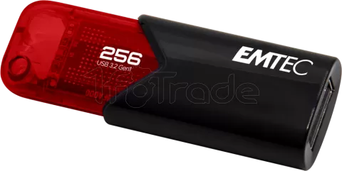 Photo de Clé USB 3.2 Emtec B110 Click Easy - 256Go (Noir/Rouge)
