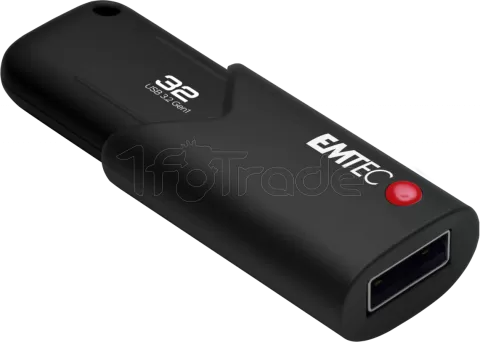 Photo de Clé USB 3.2 Emtec B120 Click Secure - 32Go (Noir)
