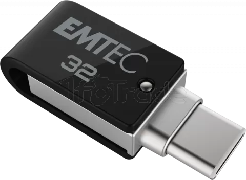 Photo de Clé USB 3.2 Type-A/C Emtec T260C Mobile & Go - 32Go (Noir)