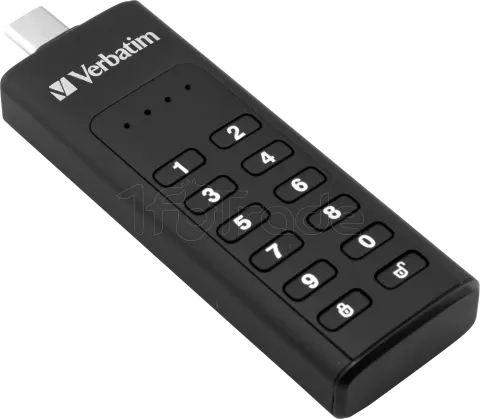 Photo de Clé USB 3.2 Type C sécurisée Verbatim - 128Go (Noir)