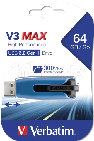 Photo de Clé USB 3.2 Verbatim Store'N'Go - 64Go (Bleu)