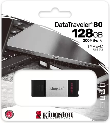 Photo de Clé USB-C 3.2 Kingston DataTraveler 80 - 128Go
