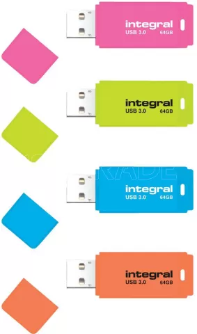 Photo de Clé USB Integral Néon 64 Go USB 3.0 (Bleu)