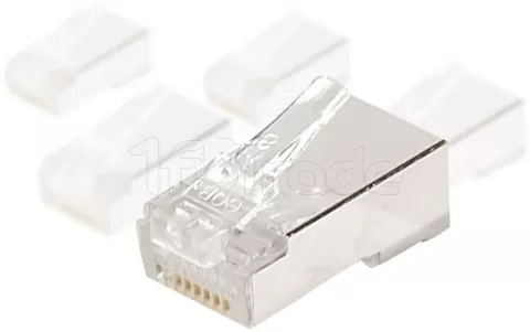 Photo de Connecteur RJ45 Catégorie 6 blindé avec insert (sachet de 10)