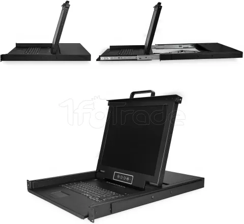 Photo de Console KVM StarTech RKCONS1708K 8 entrées avec écran LCD (Noir)