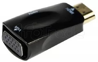 Photo de Convertisseur Gembird HDMI mâle (Type A) 1.2 vers VGA femelle (D-sub DE-15) avec câble jack 3,5mm (Noir)
