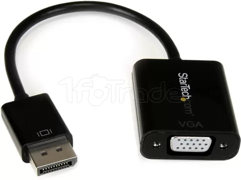 Photo de Convertisseur Startech DisplayPort mâle 1.2 vers VGA femelle (D-sub DE-15) 10cm (Noir)