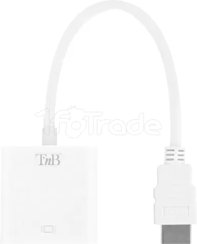 Photo de Convertisseur T'nB  HDMI mâle 1.2 vers VGA femelle (D-sub DE-15) 10cm (Blanc)