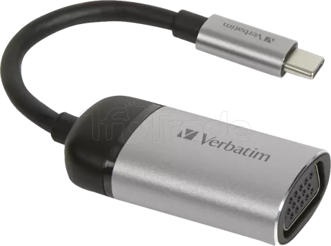 Photo de Convertisseur USB Type C Verbatim vers VGA (Argent)