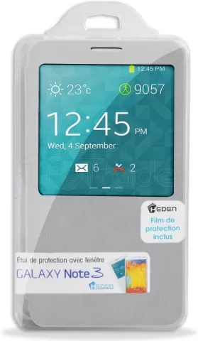 Photo de Coque pour Galaxy Note 3 à rabat avec fenetre (S-View) - Blanc