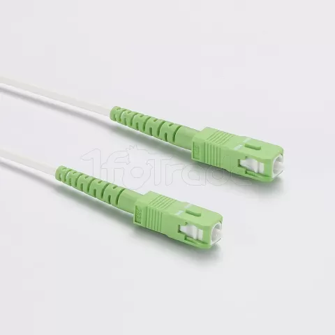 Photo de Cordon fibre D2 Diffusion pour Box (SFR, Orange, Bouygues) jarretière optique 3m (Blanc)